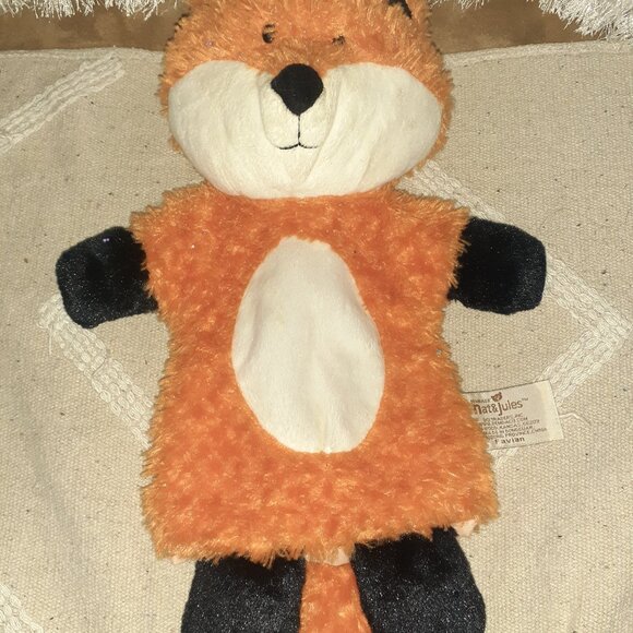 DEMDACO NAT & JULES ORANGE FOX HAND PUPPET FAVIAN 12" STORY TELLING PLUSH - Picture 3 of 5